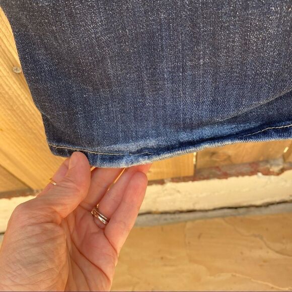 Vintage Y2K Hudson low rise Blue Dark Rinse Signature Wash Boot Cut Jeans sz 26 - Picture 10 of 12